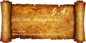 Jókai Alexandra névjegykártya