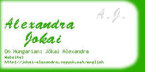 alexandra jokai business card
